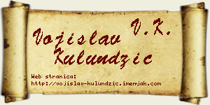 Vojislav Kulundžić vizit kartica